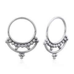 Boho Crown Septum Earrings 925 Sterling Silver by BeYindi