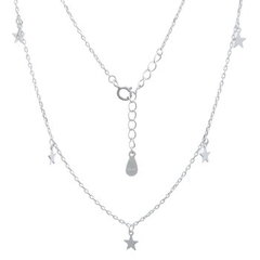 Little Stars Threaded Silver Plated 925 Chain Necklace by BeYindi 