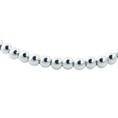 Polished 4mm Sterling Silver Spheres Stretch Bracelet by BeYindi 2
