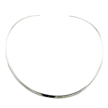 Flexible sterling silver choker necklace for pendants