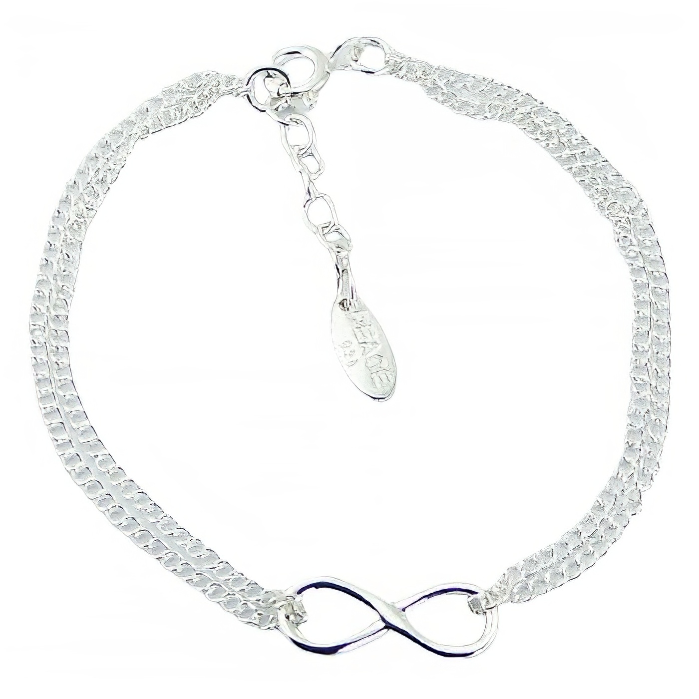 Silver Infinity Bracelet Delicate Silver Chain by BeYindi 