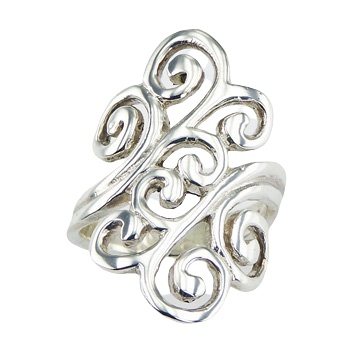 Vintage Style Asymmetrical Twirls Ring Design by BeYindi 