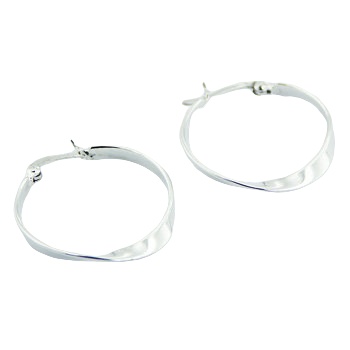 Gorgeous 925 Sterling Silver Classic Twisted Hoop Earrings by BeYindi 2