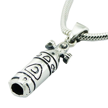 Totem Pole Charm Pendant Ethnic Sterling Silver Jewelry by BeYindi 