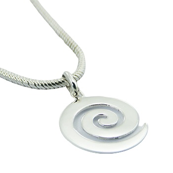 Sterling Silver Tapered Perfectly Round Open Spiral Pendant by BeYindi 2
