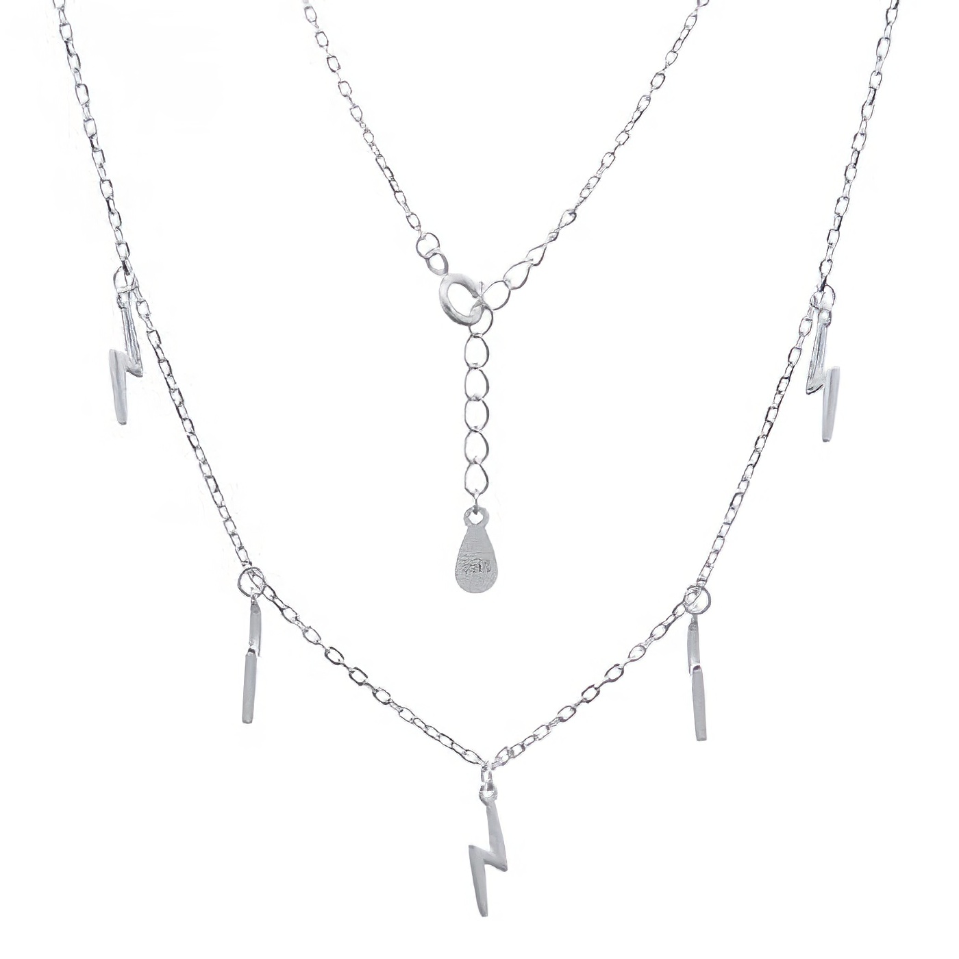Silver Plated Charm Thunders 925 Chain Necklace by BeYindi 