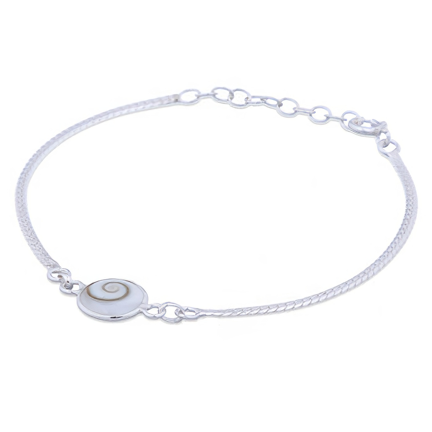 Sterling 925 Snake Chain Bracelet With Shiva Eye Charm by BeYindi 