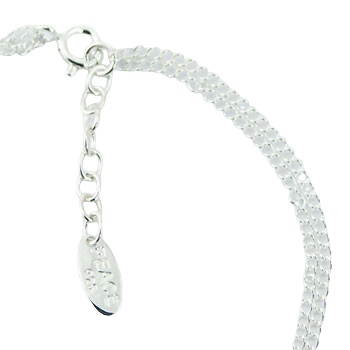 Double Sterling Silver Curb Chain Bracelet with Horseshoe Charm by BeYindi 3