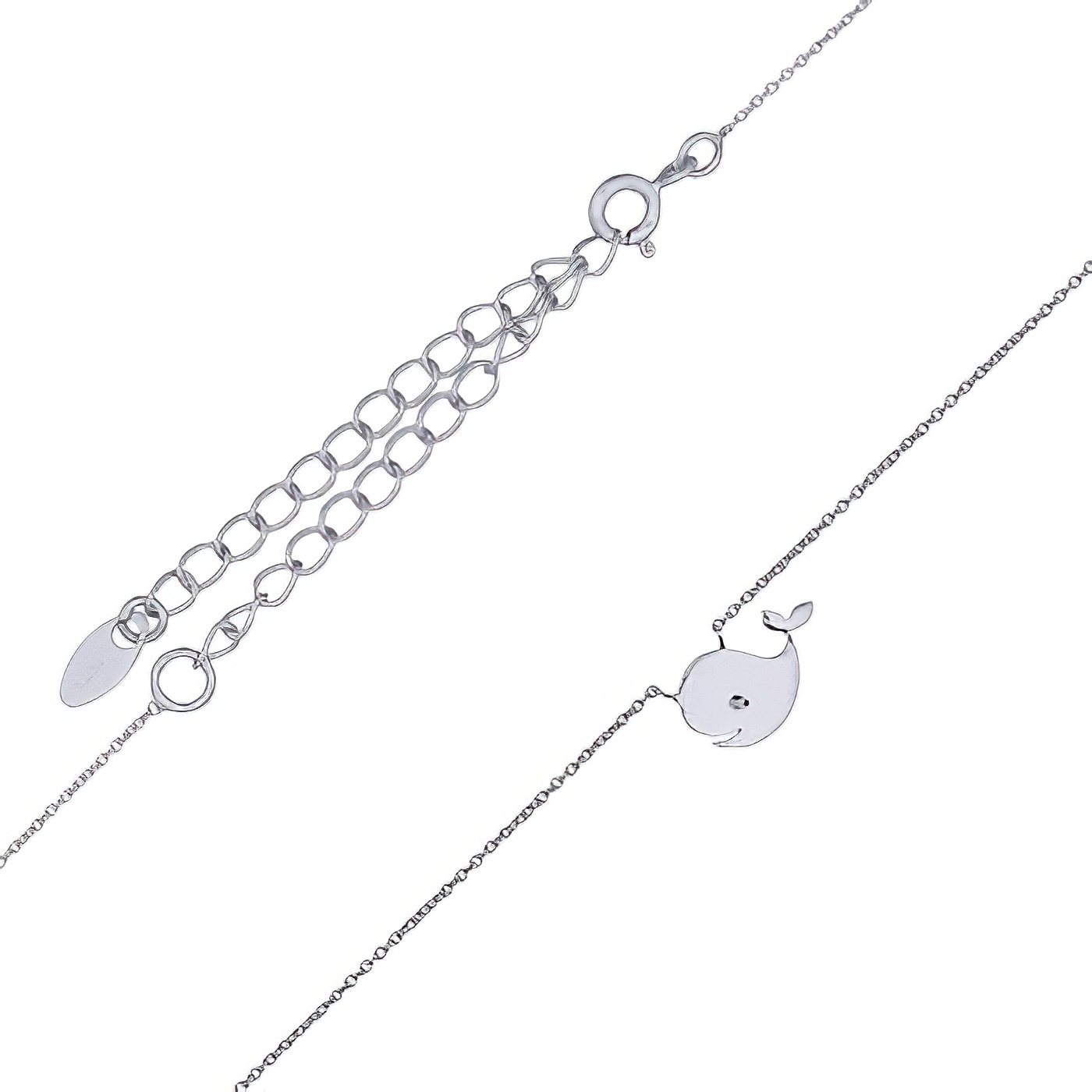 Baby Whale Silver Plated 925 Chain Necklace by BeYindi 