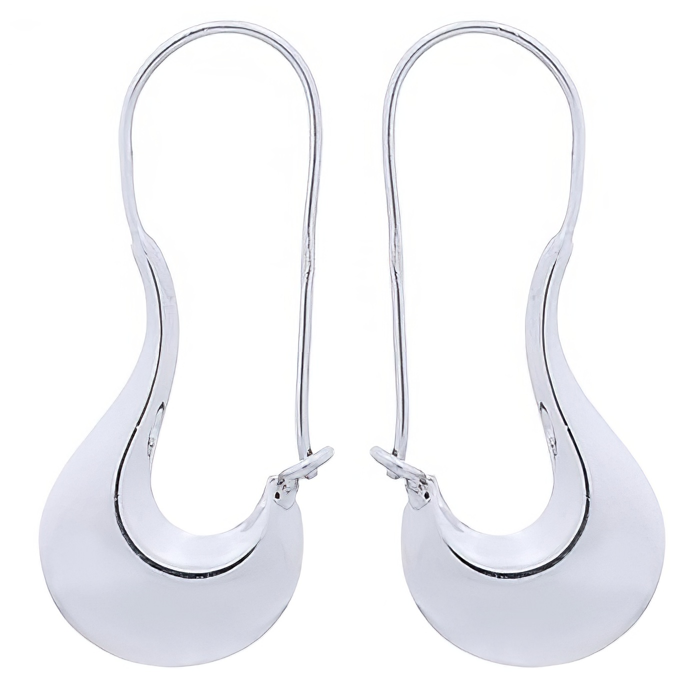 Outstanding Sterling Silver Slim 32mm Hoop Earrings by BeYindi 