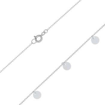 Circle Five Discs Hang Out 925 Silver Chain Necklace by BeYindi 