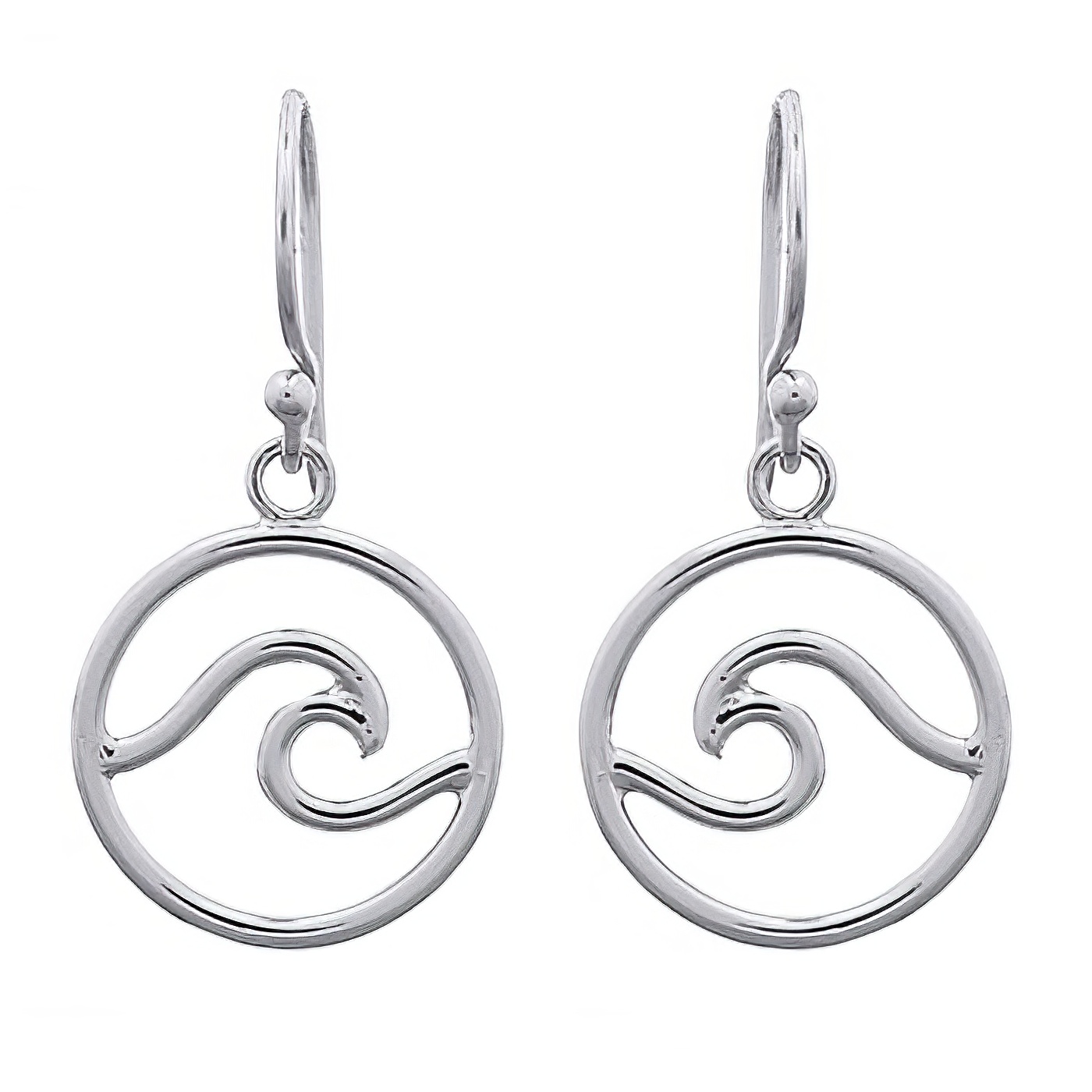 Wave of Sea Sterling Silver 925 Dangle Earrings by BeYindi 
