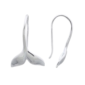 Whale Tail Silver Plated 925 Drop Earrings by BeYindi 