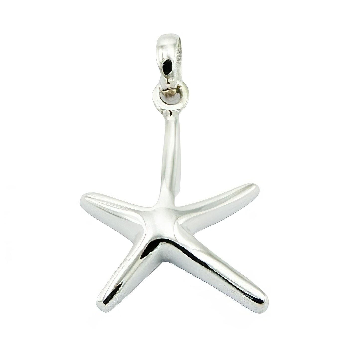 Smooth Sterling Silver Starfish Designer Pendant by BeYindi 