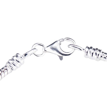 925 Sterling Silver Snake Chain Bracelet Base For Chic Beads by BeYindi 2