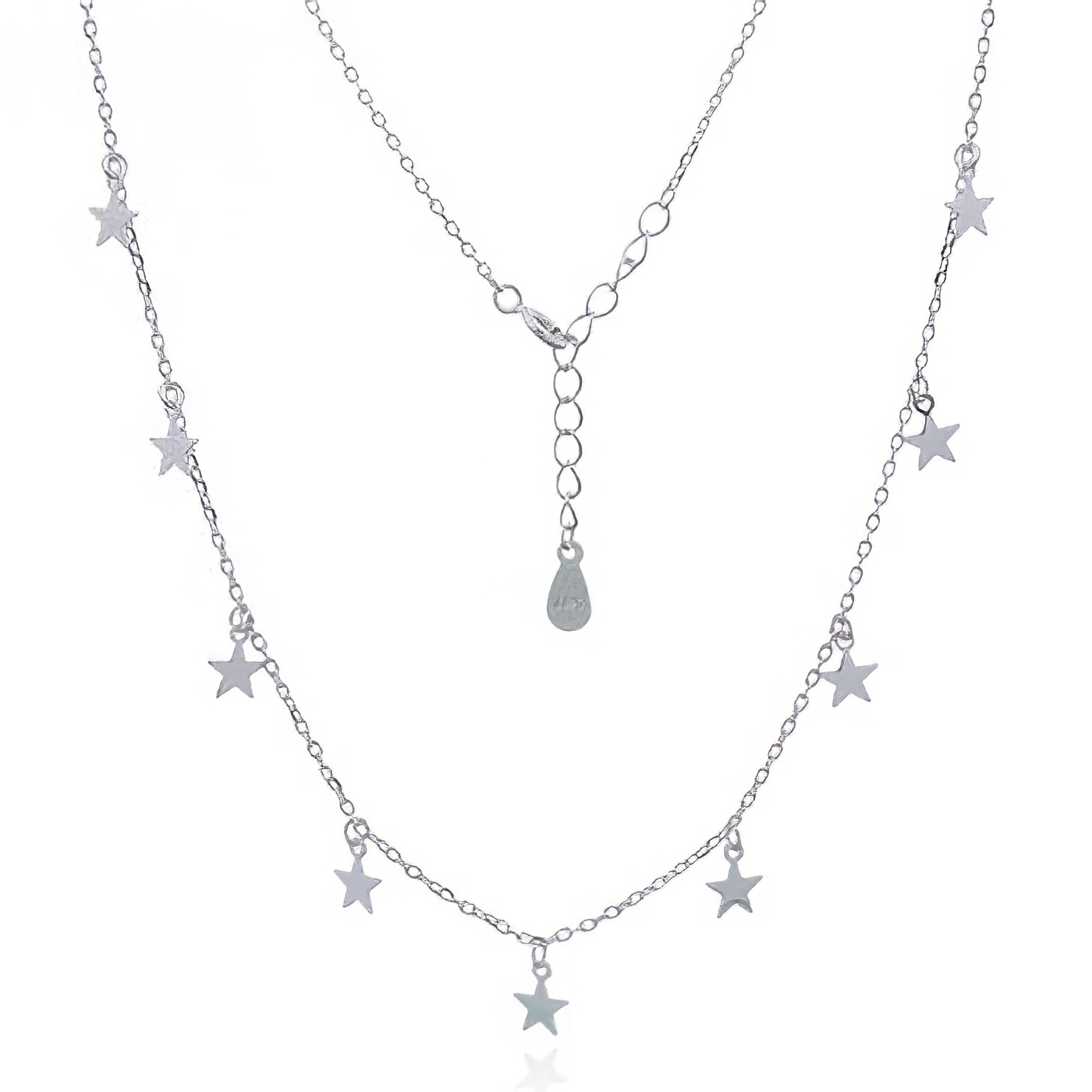 Stars 925 Chain Necklace Silver Plated by BeYindi 