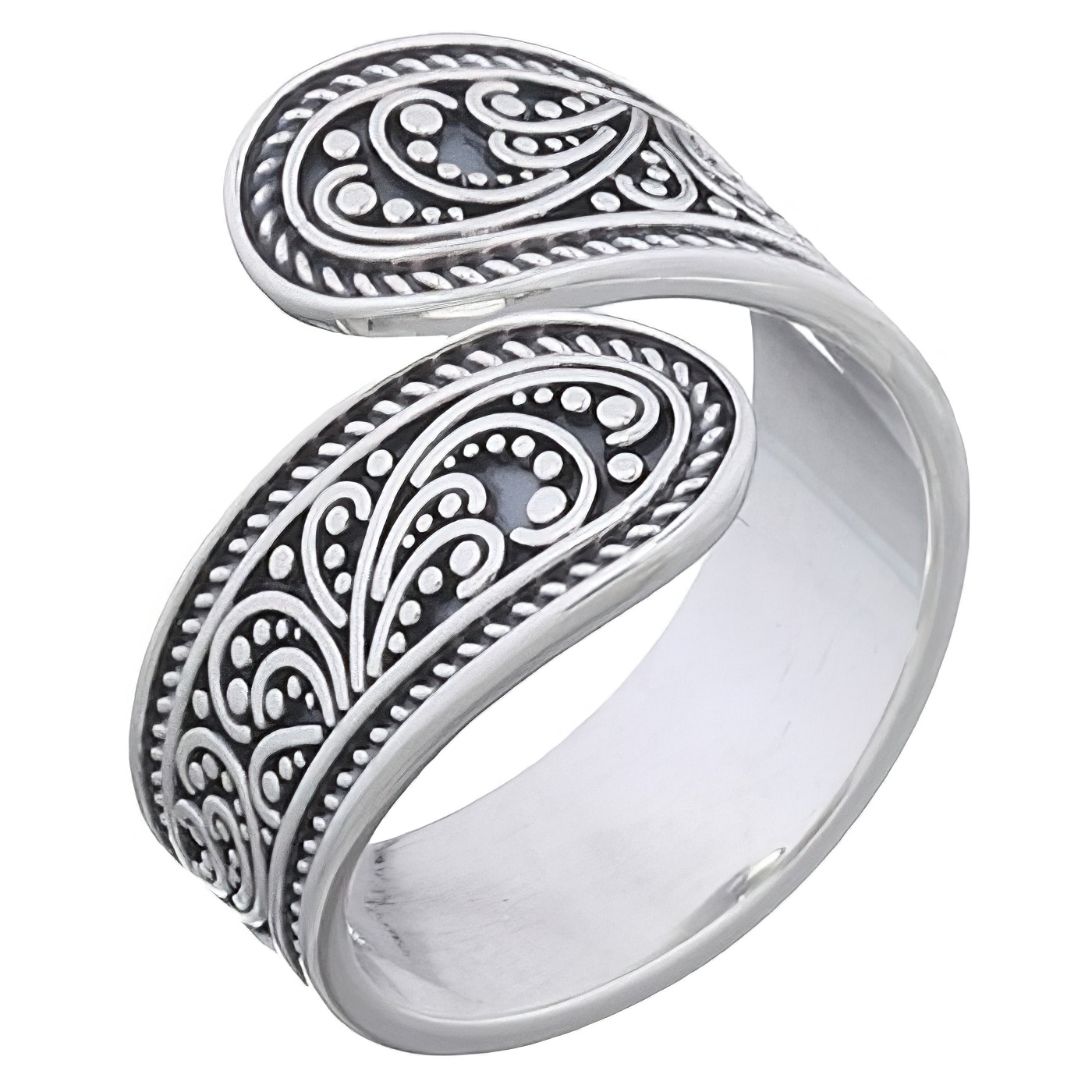 Stunning Ornamented Style Open Ring 925 Sterling Silver by BeYindi 