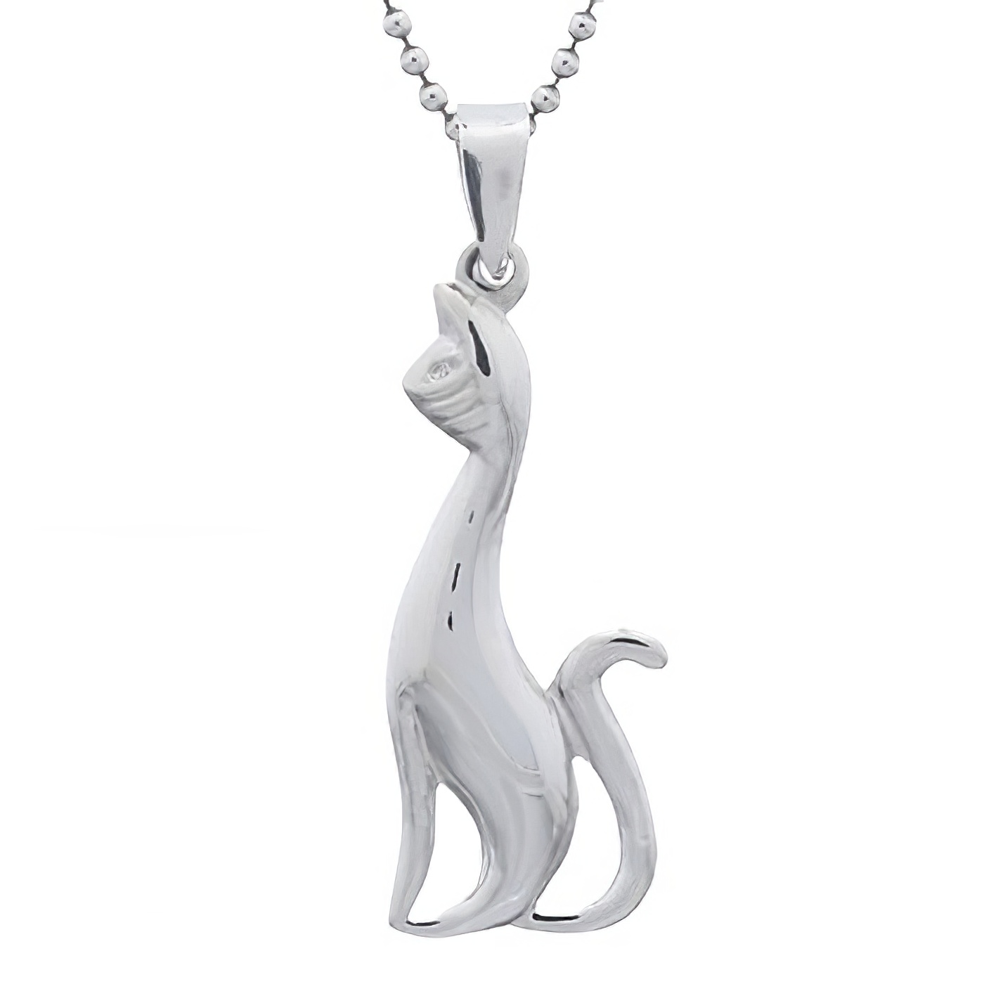 Sterling Silver 925 Siamese Cat Pendant Design by BeYindi 