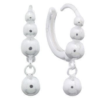 Spheres Set Up In Silver 925 Huggie Hoop Earrings by BeYindi 2