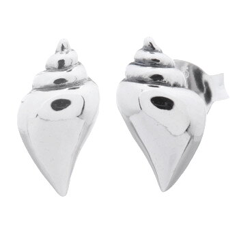 Nautical Sea Shell Stud Earrings 925 Silver by BeYindi 
