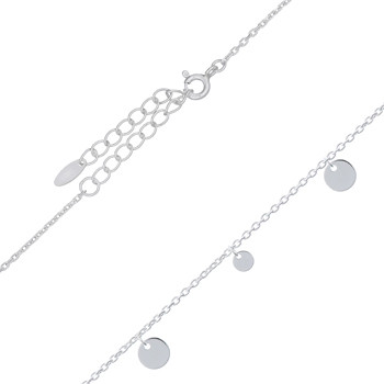 Dangling Discs On Sterling 925 Cable Chain Necklace by BeYindi 
